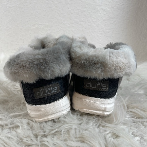 HEY DUDE Sunset Smoke Britt Lace Up Bootie Faux Fur Collar NEW Size Youth K13 - Picture 5 of 14